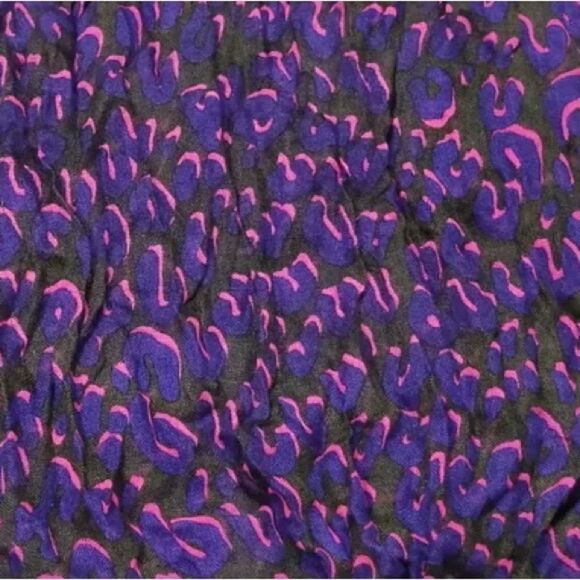 Auth Louis Vuitton Stephan Spouse Ltd Edition Violet Leopard Cashmere Silk Shawl - Picture 5 of 15